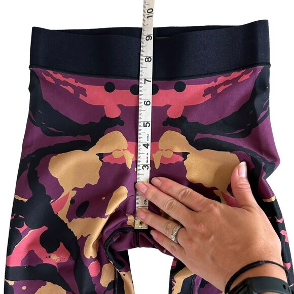 COR Ultracor USA Size S Stretch Mid Rise Active Leggings USA Purple Black Gold - Picture 8 of 10